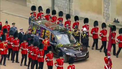 Queen’s beloved horse and corgis watch her final journey