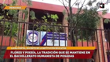 Flores y poesía, la tradición que se mantiene en el Bachillerato Humanista de Posadas