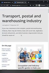Start business in Transport, postal and warehousing industry in Australia
