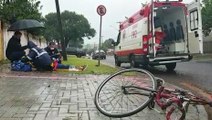 Ciclista é atropelado no Bairro Alto Alegre e Samu é acionado