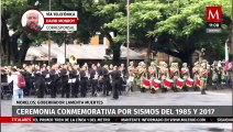 Realizan ceremonia conmemorativa por sismos de 1985 y 2017 en Morelos