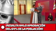 ¡AMLO Resalta aprobación del 64% de la población!