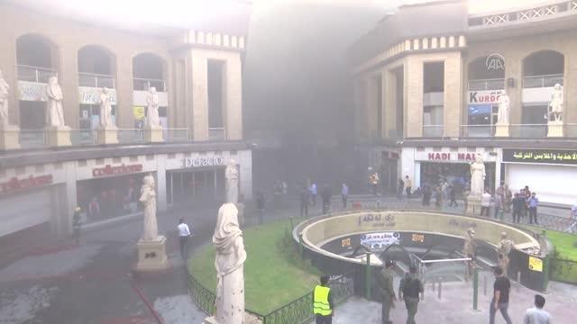 Son dakika haber! Irak'ın Erbil kentindeki bir alışveriş merkezinde yangın çıktı