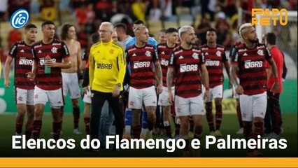 Elencos do Flamengo e Palmeiras