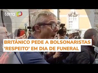 Britânico pede 'respeito' em dia de funeral da rainha e é hostilizado por bolsonaristas em Londres