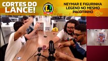 Pacote lendário! Os Três Figuras tiram Neymar e figurinha legend no mesmo pacotinho