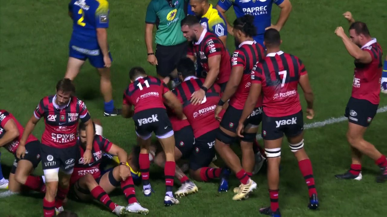 TOP 14 - Essai de Beka GIGASHVILI (RCT) - RC Toulon - ASM Clermont - Saison 2022/2023