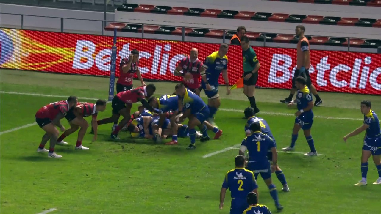 TOP 14 - Essai de Julien HERITEAU (ASM) - RC Toulon - ASM Clermont - Saison 2022/2023