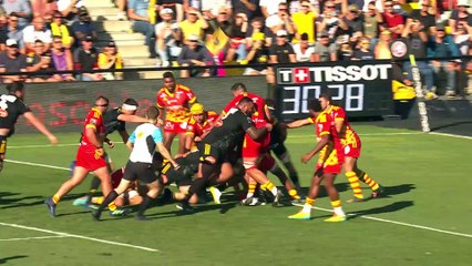 TOP 14 - Essai de Pierre BOURGARIT (SR) - Stade Rochelais - USA Perpignan - Saison 2022/2023
