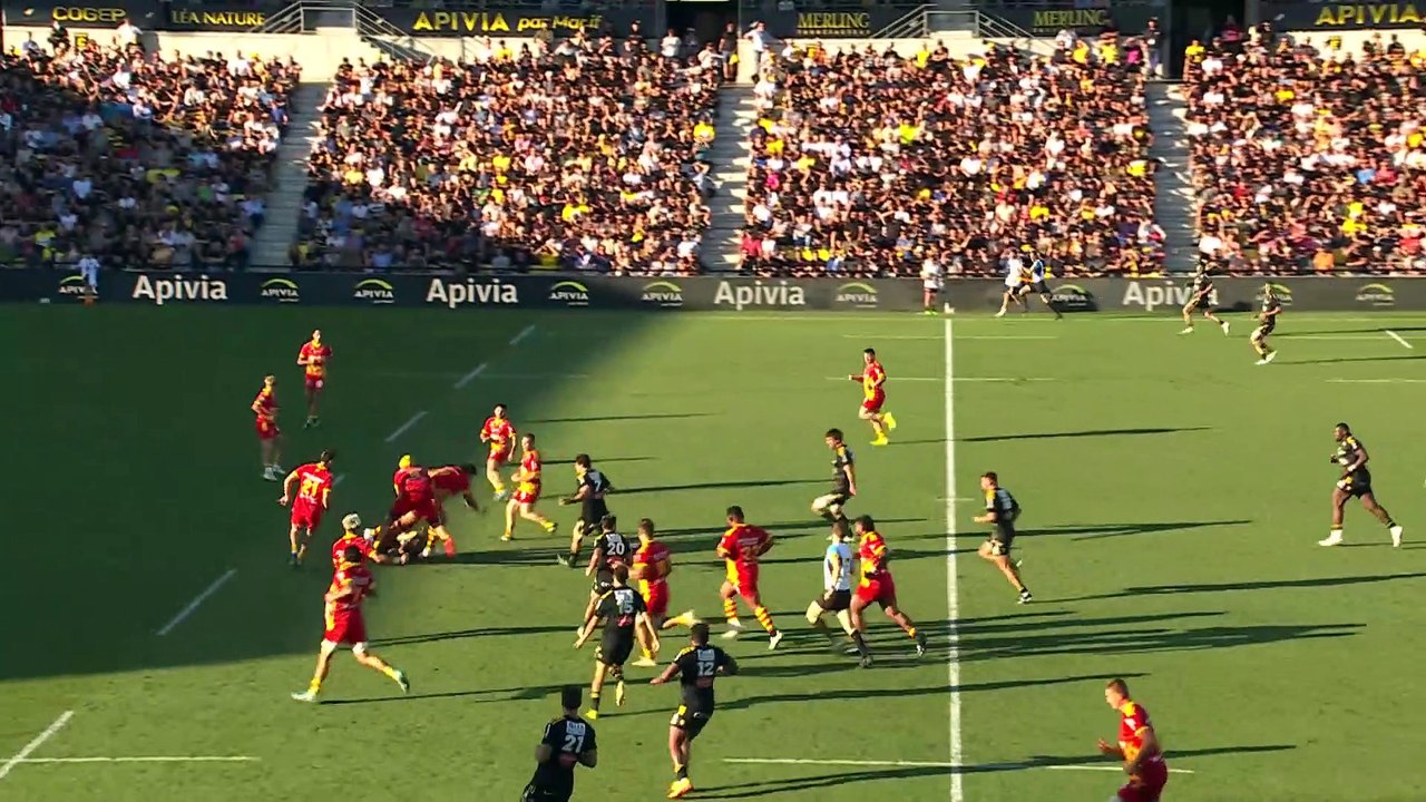 TOP 14 - Essai de Romain SAZY (SR) - Stade Rochelais - USA Perpignan - Saison 2022/2023