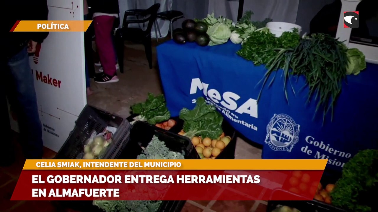 El gobernador entrega herramientas en Almafuerte