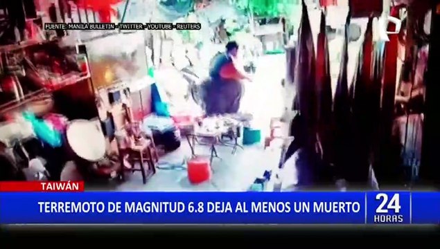 Terremoto de 6.8 grados deja muertos, heridos y considerables daños materiales en Taiwán