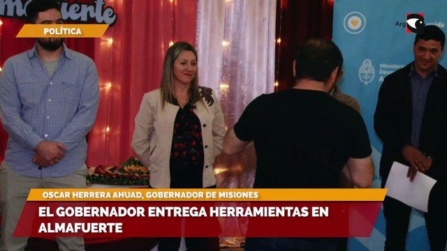 El gobernador entregó herramientas en Almafuerte