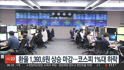 Télécharger la video: 환율 1,393.6원 상승 마감…코스피 1%대 하락