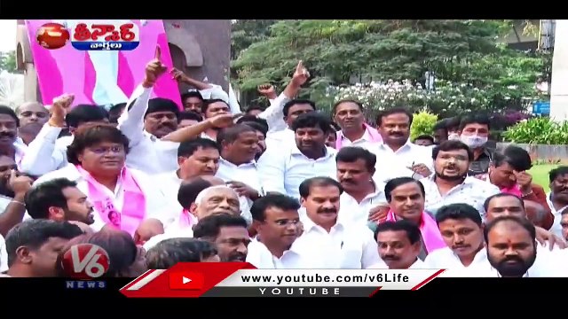TRS Leaders Praises CM KCR In Meetings _ V6 Teenmaar