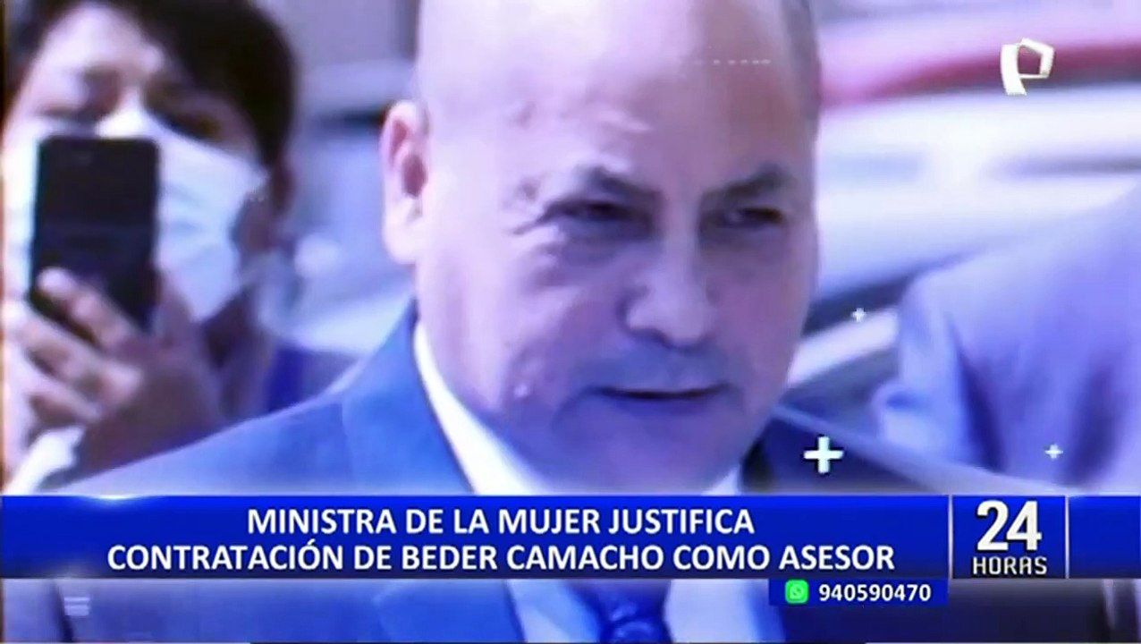 Ministra de la Mujer responde por contratación de Beder Camacho como asesor de viceministerio