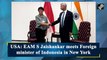 USA: EAM S Jaishankar meets Foreign minister of Indonesia in New York