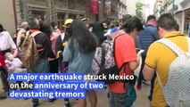 Quake hits Mexico on anniversary of two deadly tremors
