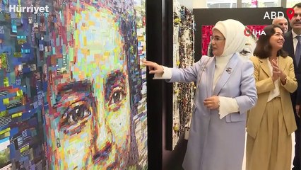 Cumhurbaşkanı Erdoğan ve eşi, Türkevi'nde açılan Atık Sergisi’ni gezdi