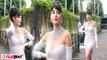 Nora Fatehi spotted on the set of Jhalak Dikhhla Jaa 10, looked gorgeous in white outfit! *Video
