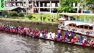 Rahul Gandhi participated in the Snake Boat Race in Kerala.