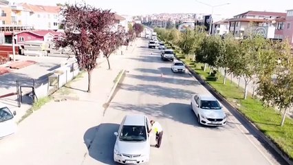 İnegöl’de drone ile trafik denetimi