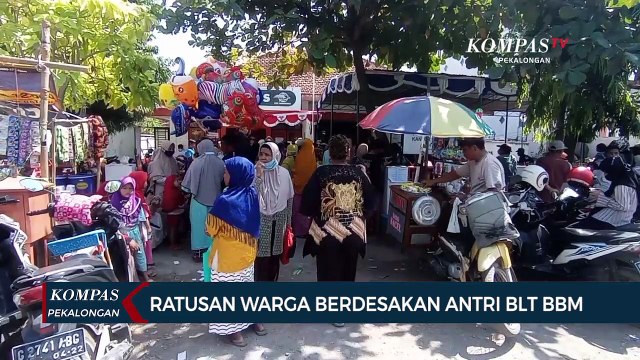 Ratusan Warga Berdesakan Antri BLT BBM
