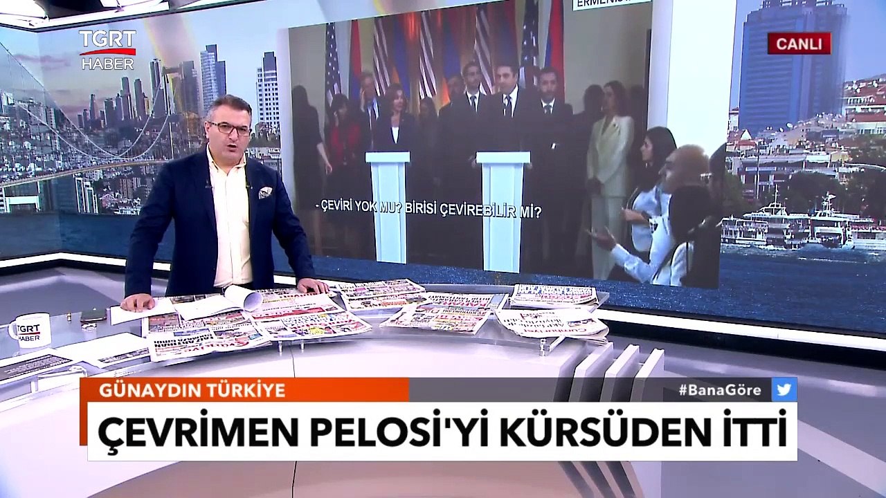 Pelosi’nin Ermenistan’daki Basın Toplantısında Tercüman Krizi Yaşandı! Kürsüden İttirildi-TGRT Haber