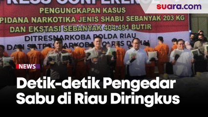 Tangkapan Terbesar, Belasan Orang di Riau Diringkus, Edarkan Ratusan Kilo Sabu dan Pil Ekstasi