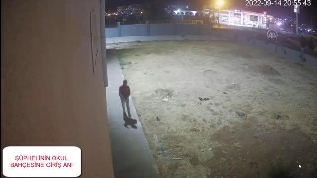 GAZİANTEP - Okuldan kablo hırsızlığı güvenlik kamerasında