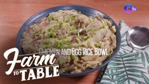 Farm to table: Chicken and egg rice bowl