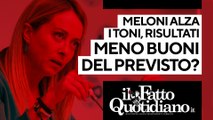 Meloni alza i toni, risultati meno buoni del previsto? Segui la diretta con Peter Gomez