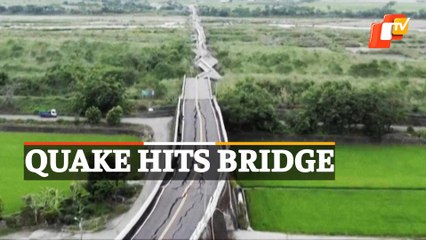 Earthquake In Taiwan Brings Big Bridge Down