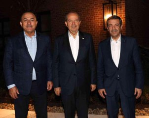 Dışişleri Bakanı Çavuşoğlu, KKTC Cumhurbaşkanı Tatar'la görüştü