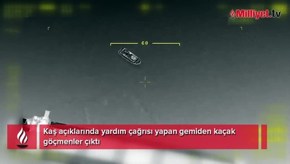 Kaş açıklarında yardım çağrısı yapan gemiden kaçak göçmenler çıktı