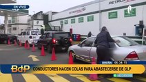 Desabastecimiento de GLP: conductores hacen largas colas para conseguir combustible