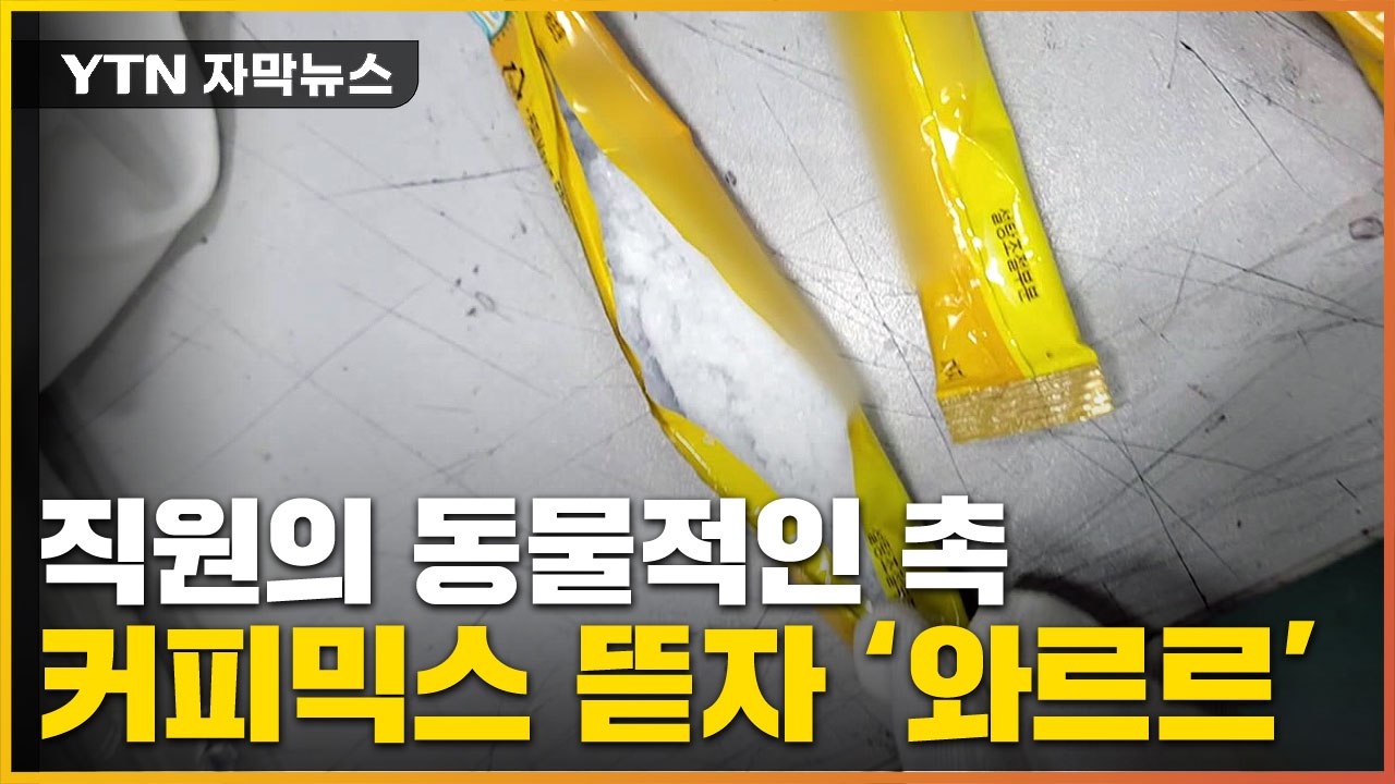[자막뉴스] 익숙한 커피믹스 뜯자 '와르르'...그리고 벌어진 추격전 / YTN