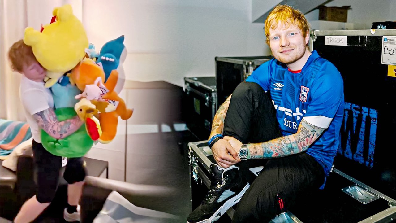 Ed Sheeran Shares Hilarious Video Of Himself Falling Over Pokémon Toys