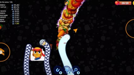 Snacks  worms zone game play video