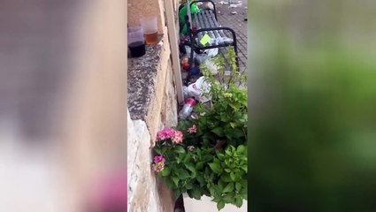 Suciedad y vandalismo en las fiestas de Santa Cruz de la Salceda