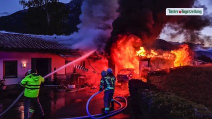 Garage in Arzl in Flammen: Hund machte Bewohner auf Brand aufmerksam