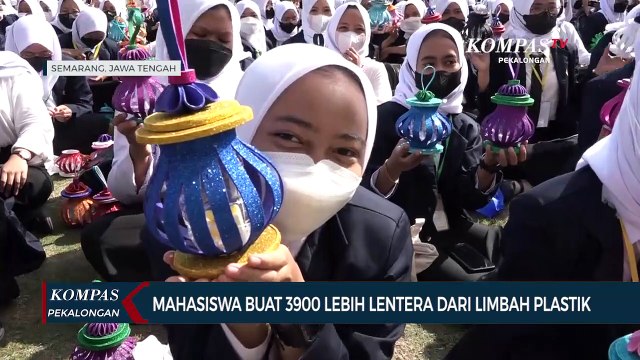 Mahasiswa Buat 3900 Lebih Lentera dari Limbah Plastik