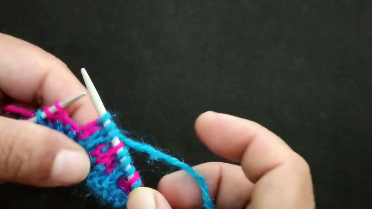Two colours knitting pattern