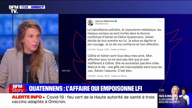 Mathilde Viot: Le retrait d'Adrien Quatennens est évident, sa démission est en question