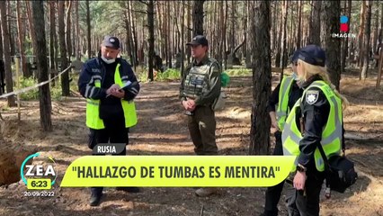Rusia califica de "mentiras" el hallazgo de cientos de tumbas en Izium