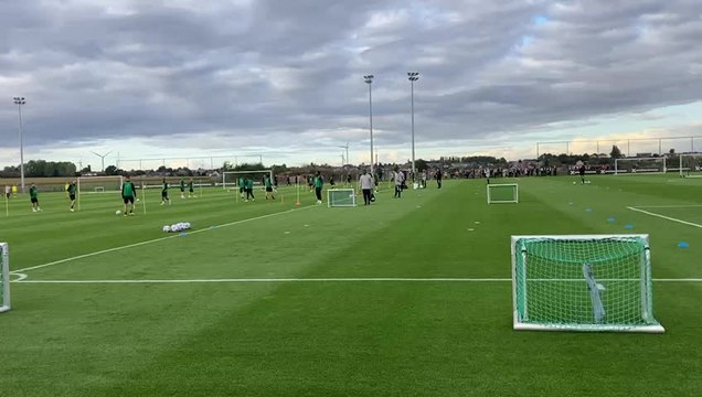 Les Diables s'entraînent avant la rencontre face au pays de Galles