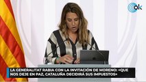 La Generalitat rabia con la invitación de Moreno «Que nos deje en paz, Cataluña decidirá sus impuestos»