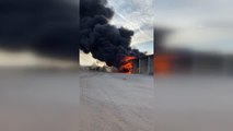 Son dakika haber | Yangın çıkan asfalt şantiyesinde zarar oluştu
