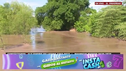 ¡PRECAUCIÓN! Bomberos advierten peligrosa crecida del río Ulúa esta tarde en El Progreso