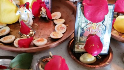 Poojan  With Laxmi Matra of Vasudevanand Saraswati  By Chitralekha Dixit